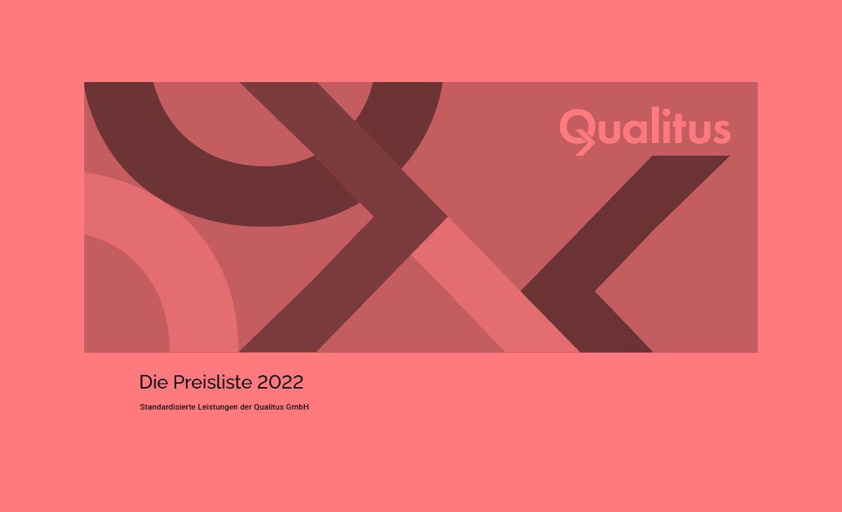 Die Preisliste der Qualitus GmbH für 2022