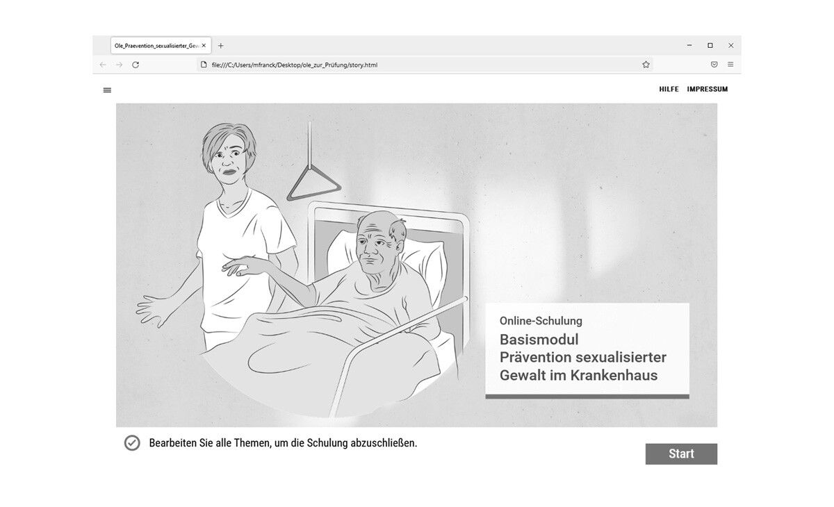 E-Learning Lernmodul "Prävention sexualisierter Gewalt"